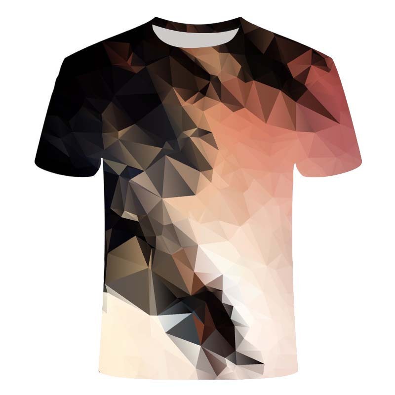 Creative line printing 3DT shirt men and women couple top