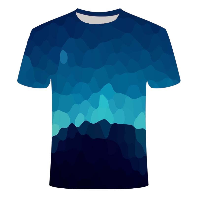 Creative line printing 3DT shirt men and women couple top