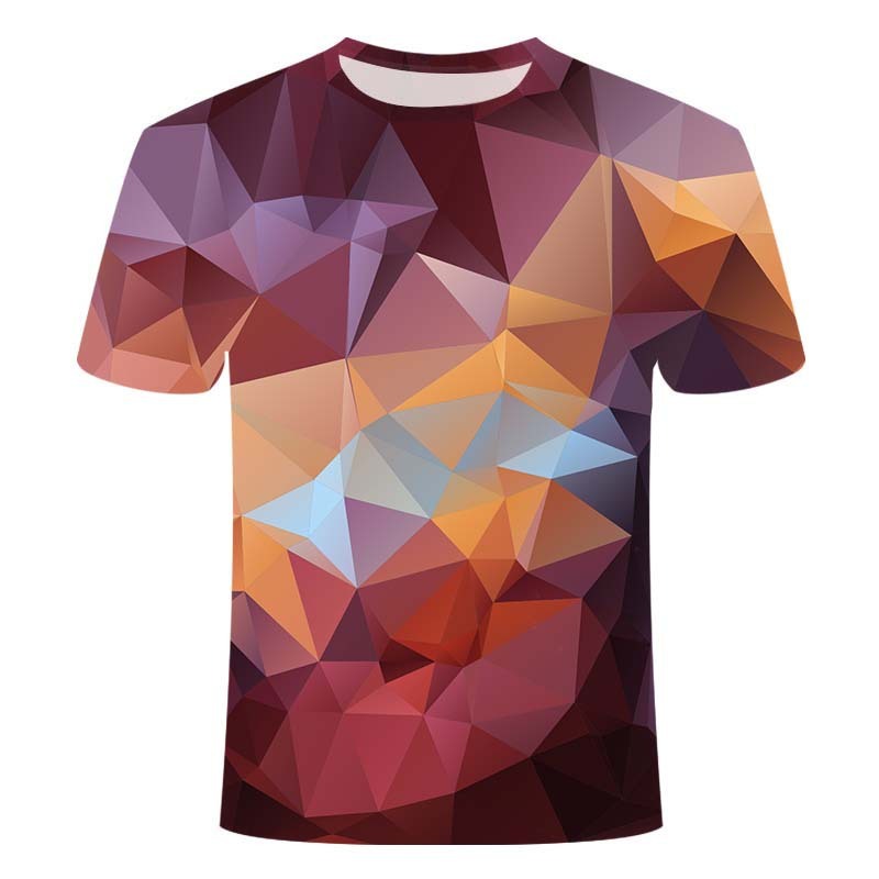 Creative line printing 3DT shirt men and women couple top