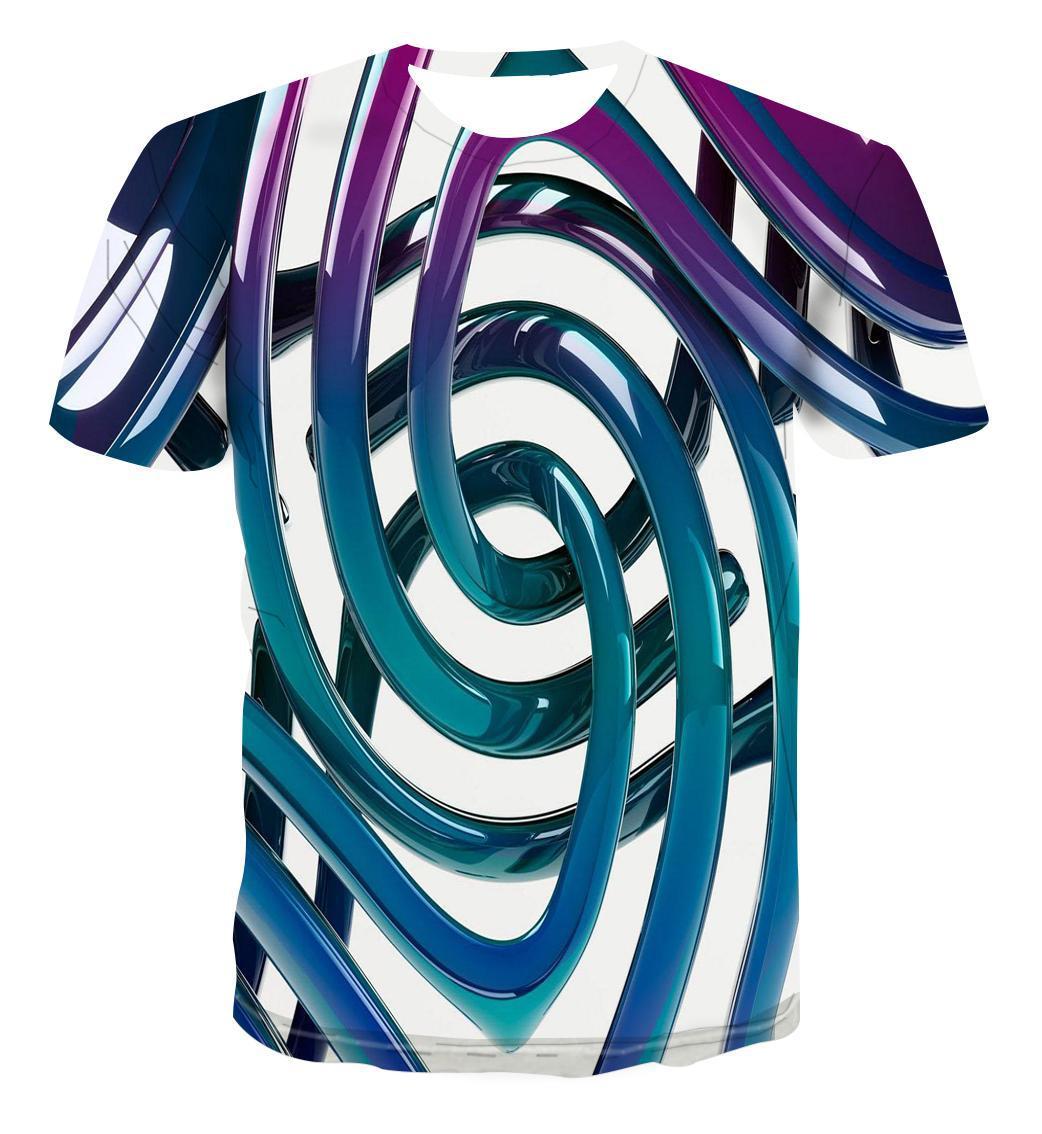 Geometric Pattern AliExpress 3D Digital Printing T-shirt