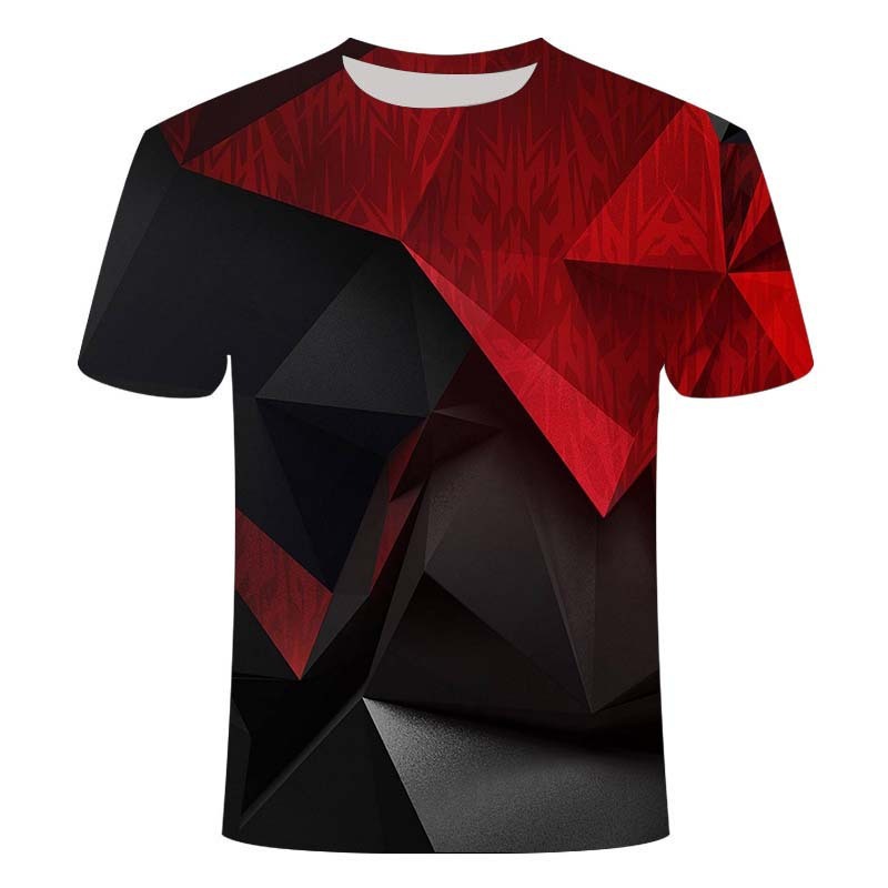 Creative line printing 3DT shirt men and women couple top