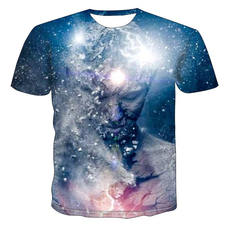 3D Three-dimensional Ball Stacking Print T-shirt