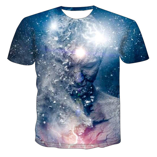 3D Three-dimensional Ball Stacking Print T-shirt