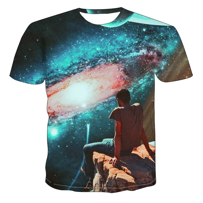 3D Three-dimensional Ball Stacking Print T-shirt